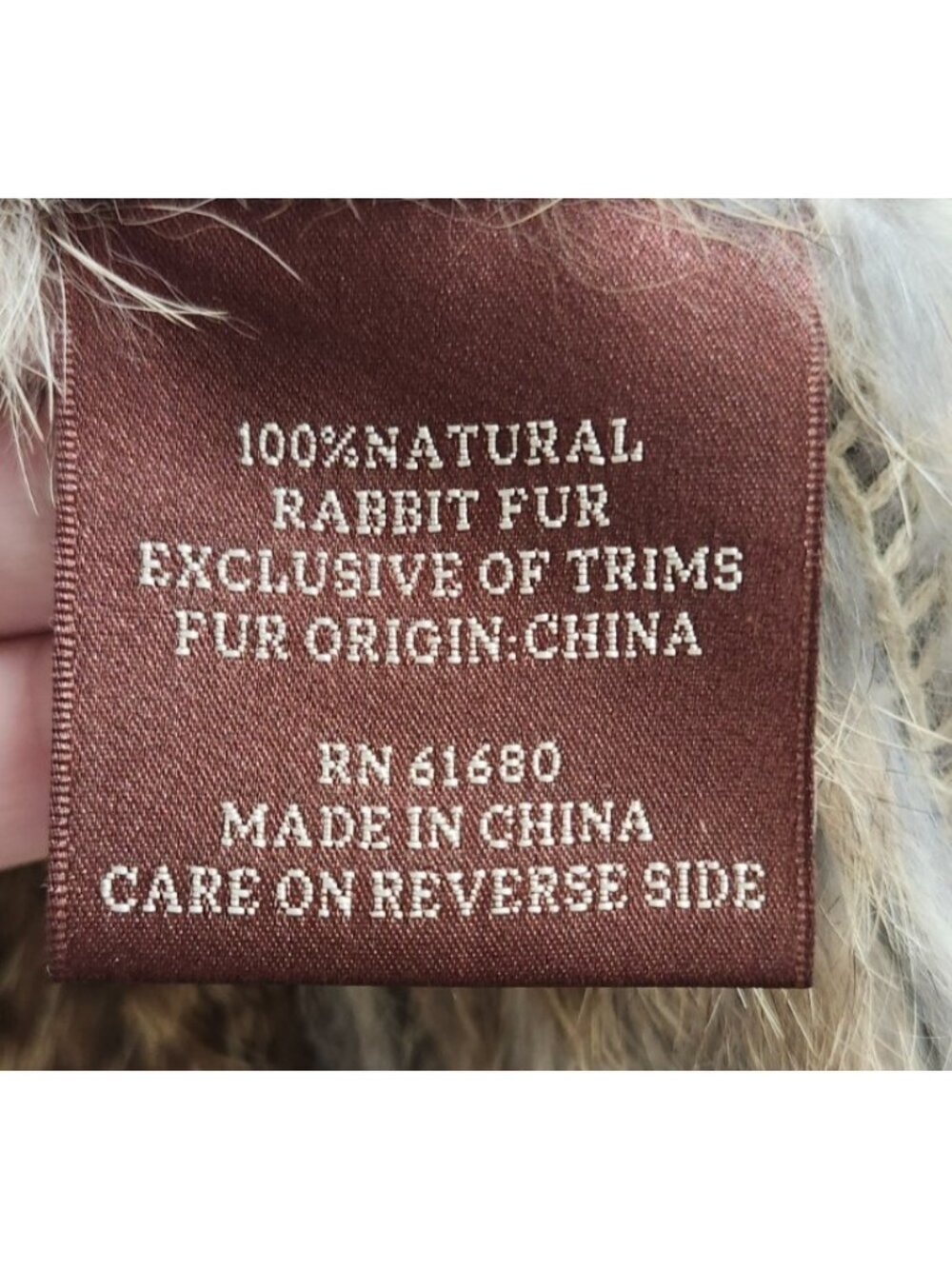 525 America Genuine Rabbit Fur Hooded Vest Women’s Long Sleeveless Coat Boho M - Picture 9 of 12